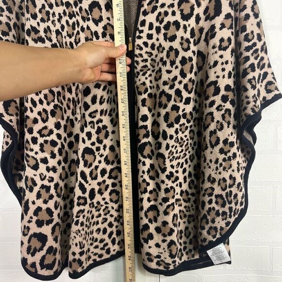 Jones New York Womens Full Zip Poncho size Small/Medium Leopard Print - Picture 10 of 13